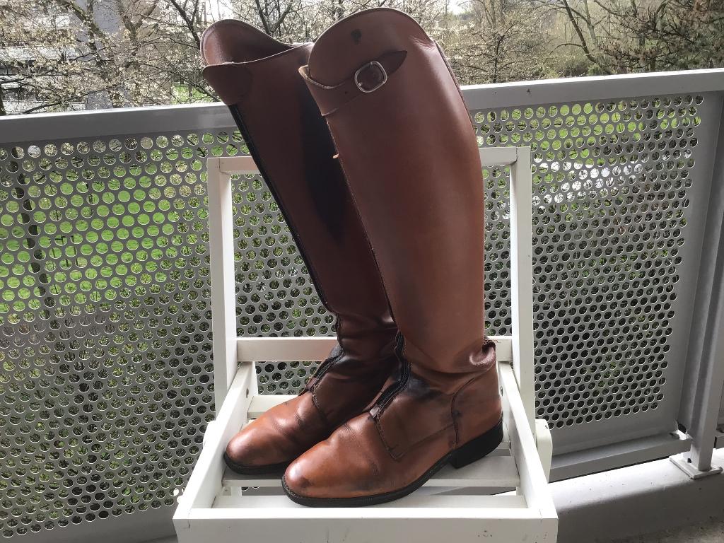 Petrie cognac maat 38,5, Gebruikt, Dressuur, Ophalen of Verzenden, Dames