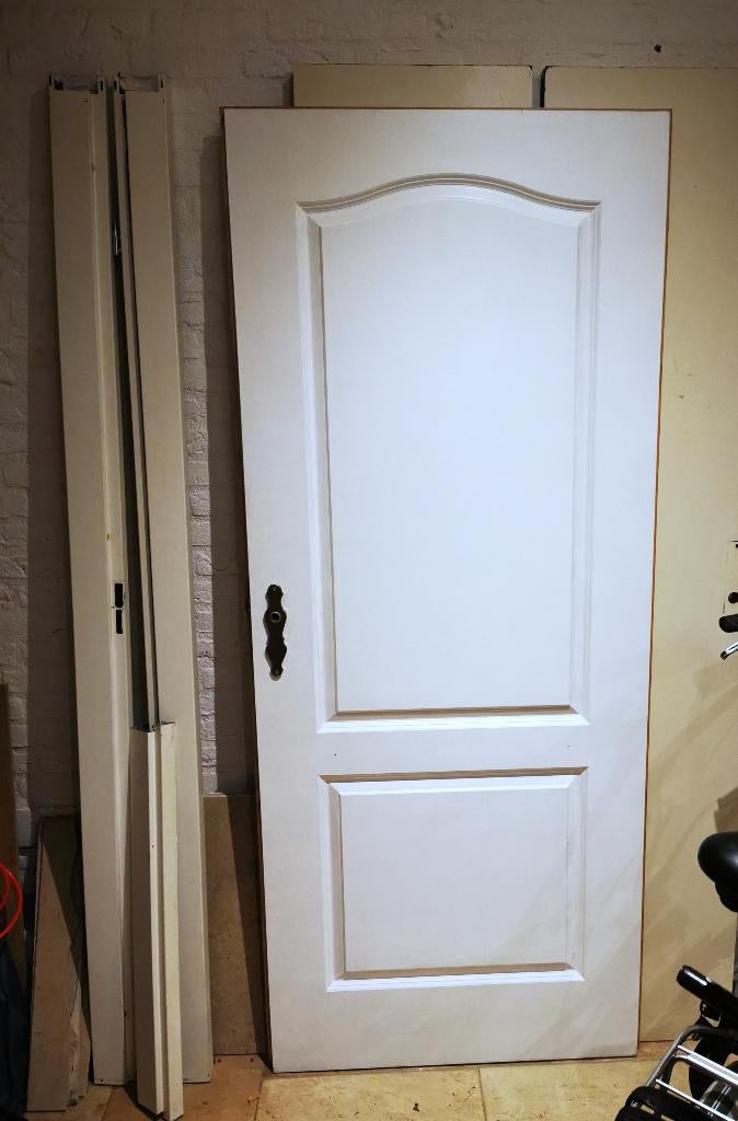 Binnendeur opdek. 201 x 83 cm. Linksdraaiend, Doe-het-zelf en Verbouw, Deuren en Horren, Ophalen, Gebruikt, 80 tot 100 cm, Binnendeur