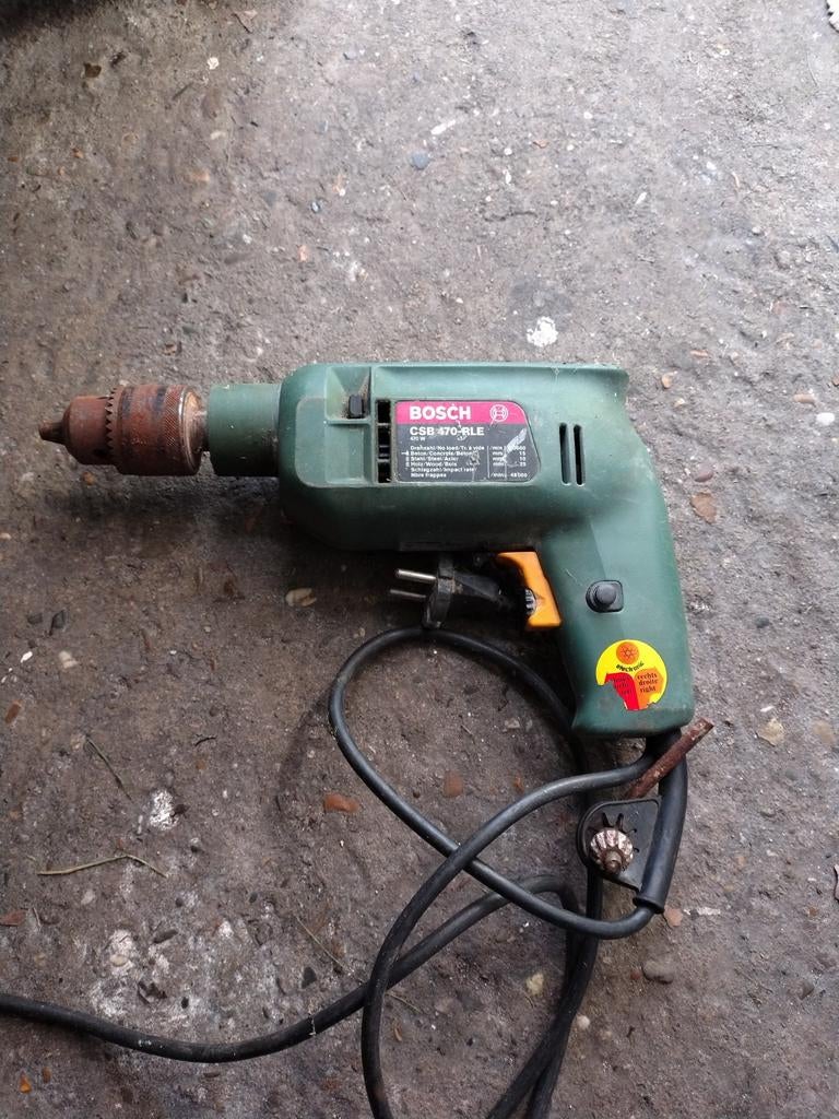 Bosch CSB 470-RLE Boormachine - Gebruikt, Boormachine, Gebruikt, Ophalen of Verzenden, Variabele snelheid