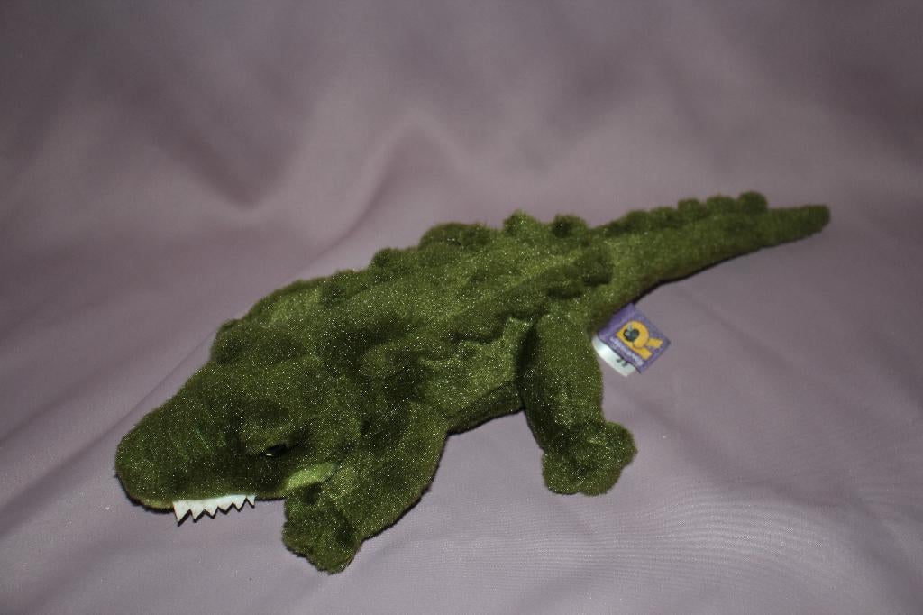 Zgan groene krokodil knuffel 35cm, Ophalen of Verzenden, Zo goed als nieuw, Overige typen