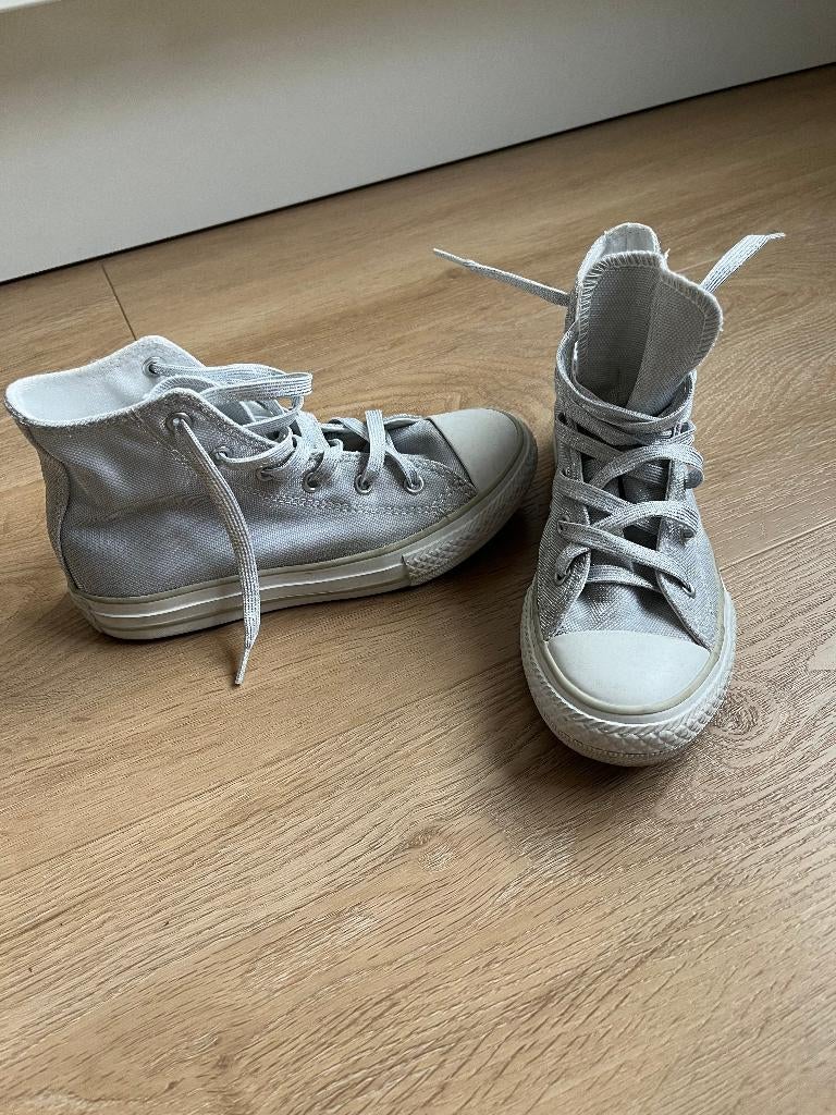 Kinderschoen converse all star maat 32 zilver, Meisje, Schoenen, Ophalen of Verzenden, Zo goed als nieuw