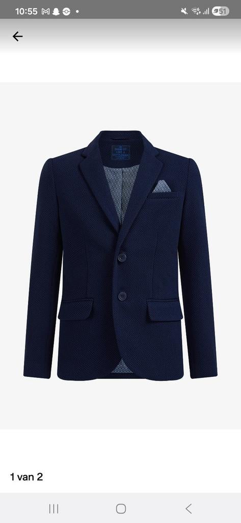 Jongens kostuum / trouwpak donkerblauw maat 158, Ophalen of Verzenden, Zo goed als nieuw, Jongen