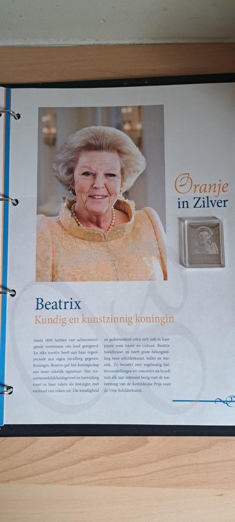 Beatrix zilveren postzegel, Postzegels en Munten, Postzegels | Nederland, Ophalen of Verzenden