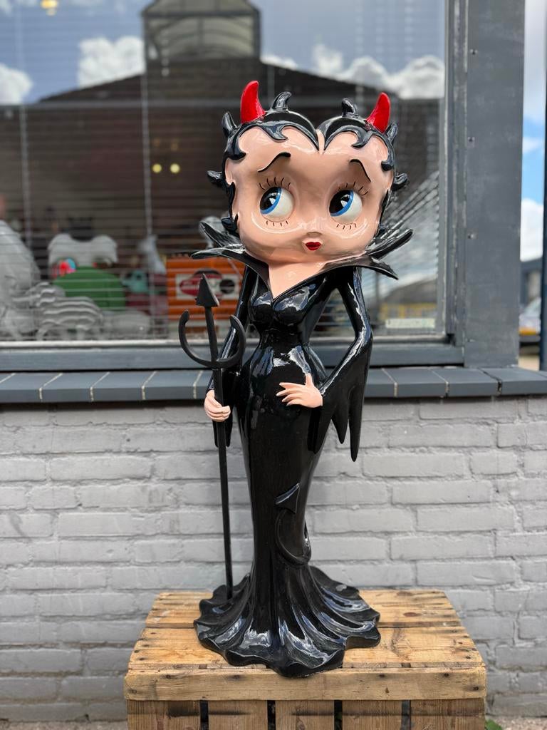 Groot Betty Boop duivel beeld, Verzamelen, Ophalen, Gebruikt, Mens