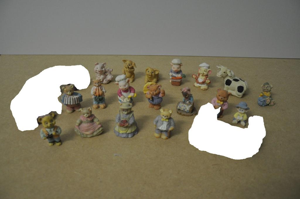 Polystone beeldjes (18 stuks), Verzamelen, Beelden en Beeldjes, Zo goed als nieuw, Dier, Ophalen of Verzenden