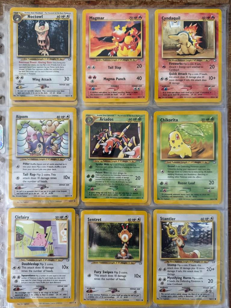 Pokémon kaarten neo genises, Ophalen of Verzenden, Zo goed als nieuw, Meerdere kaarten