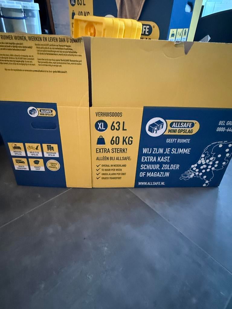 Verhuisdozen XL Allsafe 30 stuks, Ophalen, Doos, 40 tot 60 cm, 50 tot 75 cm