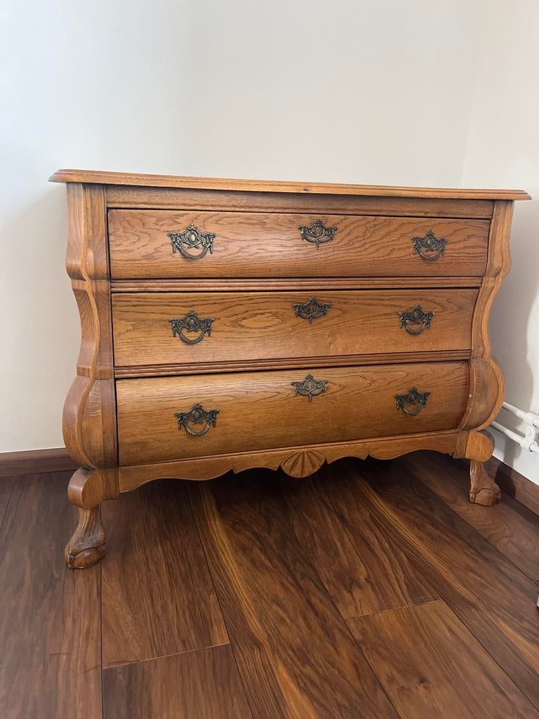 Houten dressoir met 3 lades, Ophalen, Gebruikt, 50 tot 100 cm, Met lade(s)