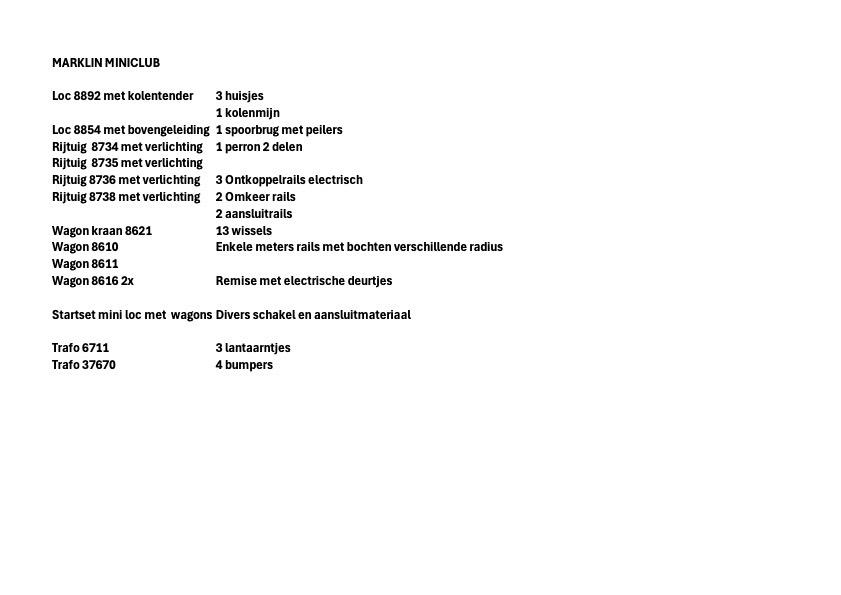 Marklin Miniclub set compleet, Ophalen, Treinset, Gelijkstroom of Wisselstroom, Zo goed als nieuw