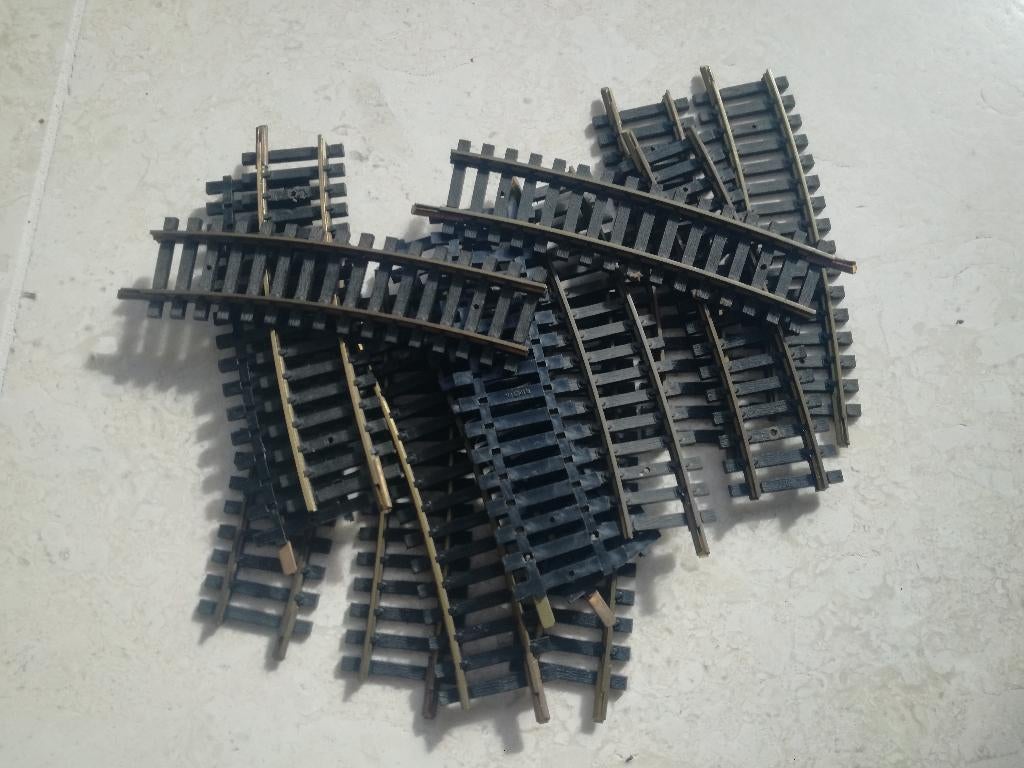 H0#422 Fleischmann 6026, 6032 ~ gebogen rail., Gebruikt, Gelijkstroom, Fleischmann, Rails