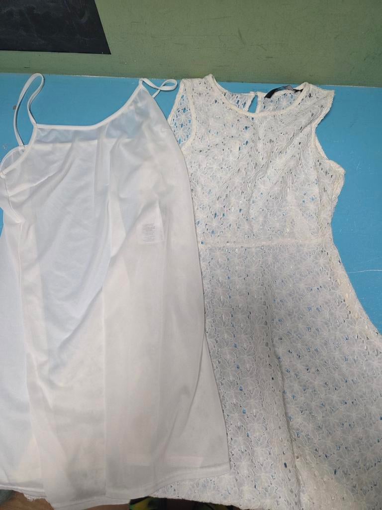 Vero Moda Wit Kanten Jurkje met Onderjurk XS, Vero Moda, Wit, Ophalen of Verzenden, Zo goed als nieuw