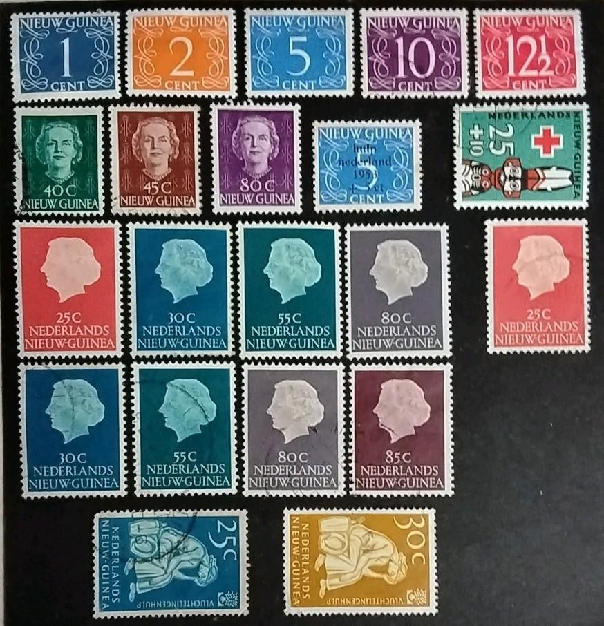 Kavelte Nieuw-Guinea diversen., Postzegels en Munten, Postzegels | Nederlands-Indië en Nieuw-Guinea, Ophalen of Verzenden, Nieuw-Guinea