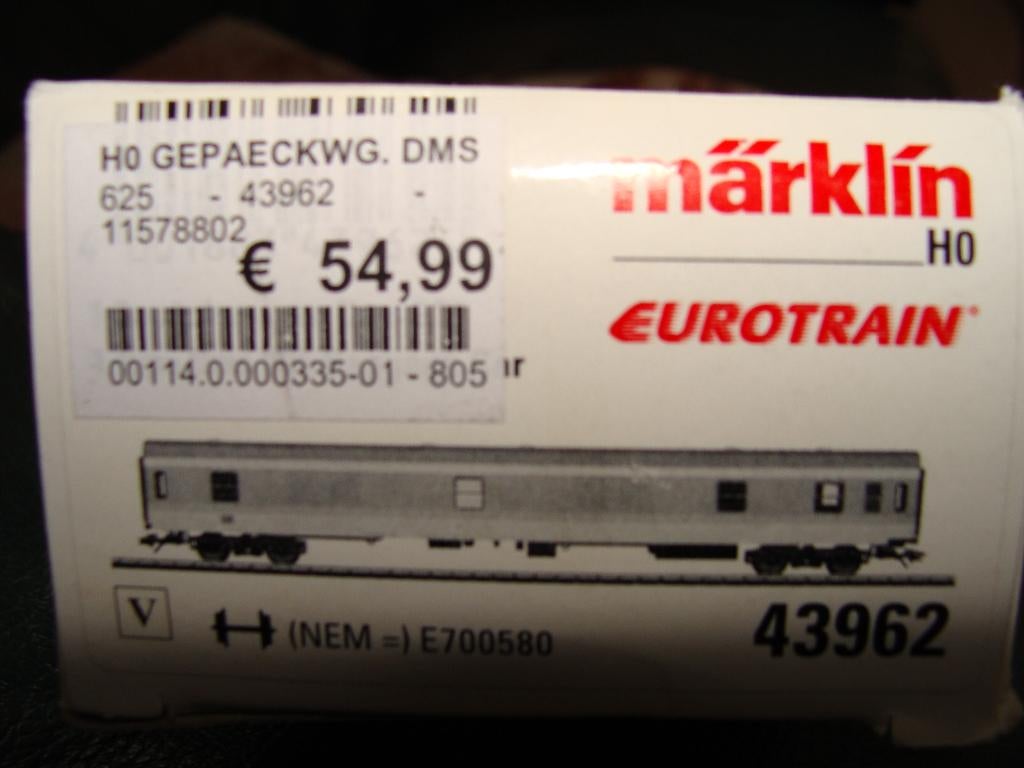 MARKLIN Gepäckwagen Dms 905, Wisselstroom, Ophalen of Verzenden, Märklin, Nieuw