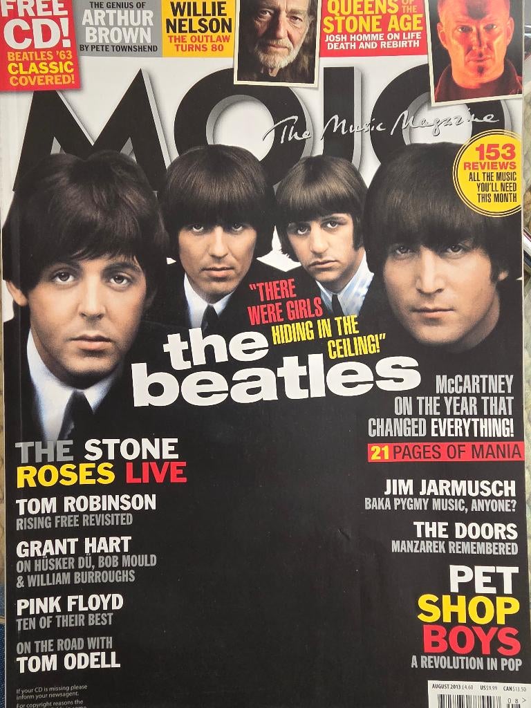 MOJO 08-2013 237 Beatles Stone Roses Pink Floyd Odell Manzar, Ophalen of Verzenden, Zo goed als nieuw, Muziek, Film of Tv