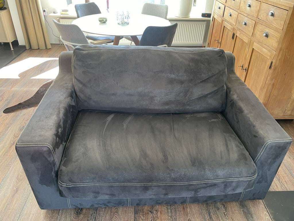 Loveseat geruwd leer, Ophalen, Gebruikt, Tweepersoons, Leer
