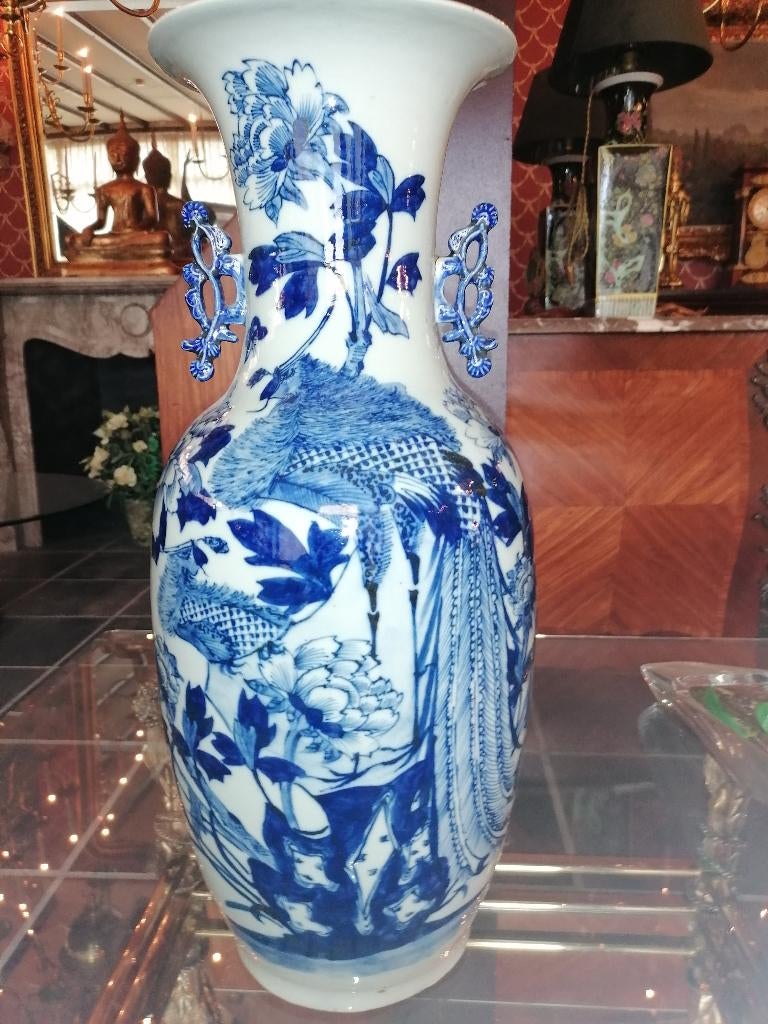 grote antiek Chinese porcelein vaas, Antiek en Kunst, Ophalen