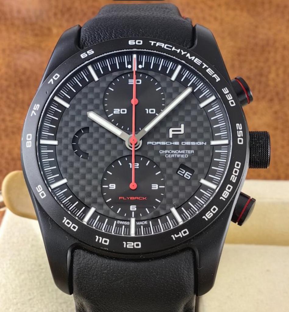 Porsche Design Chronotimer Series 1 Flyback Special Edition, Ophalen of Verzenden, Zo goed als nieuw, Leer, Overige merken