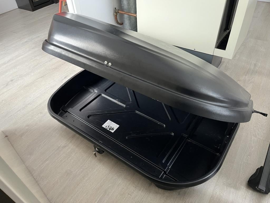 Dakkoffer Thule FL320 met bijbehorende dakdragers, Auto diversen, Dakkoffers, Ophalen, Gebruikt