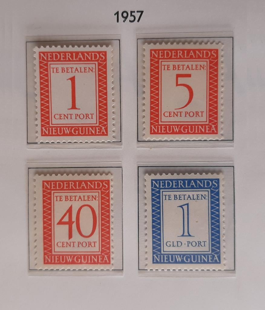 1957 Nederlands Nieuw Guinea Portzegels Cijfer, Postzegels en Munten, Postzegels | Nederlands-Indië en Nieuw-Guinea, Ophalen, Nieuw-Guinea