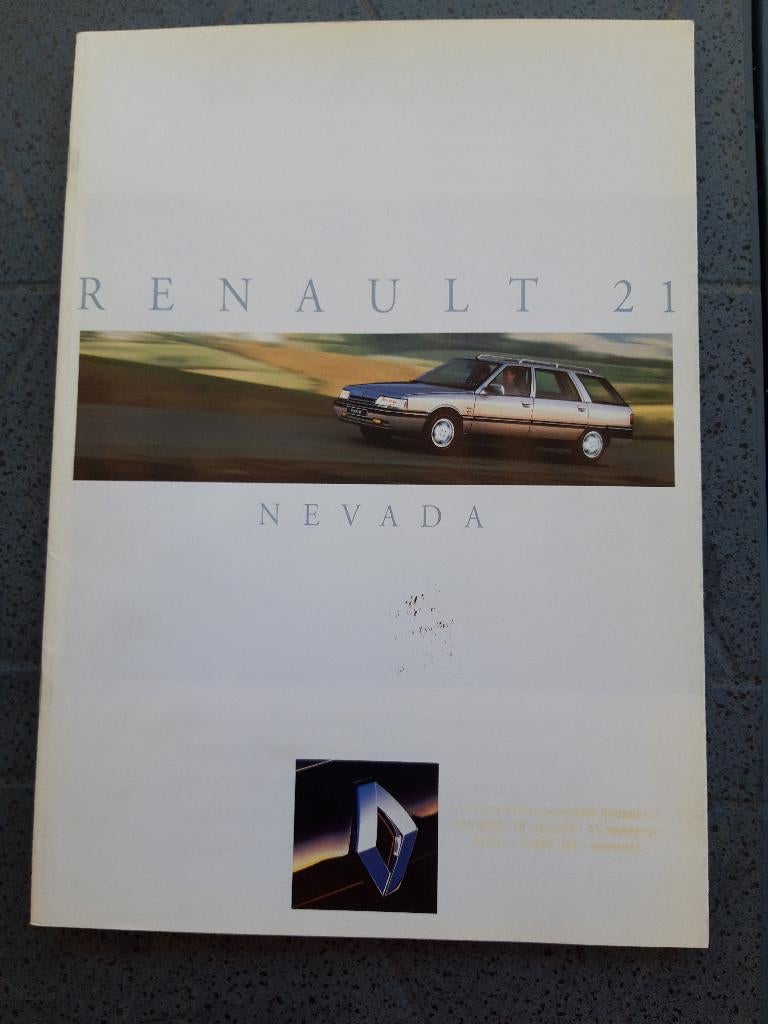 folder Renault 21 Nevada 1992, Ophalen of Verzenden, Zo goed als nieuw, Renault