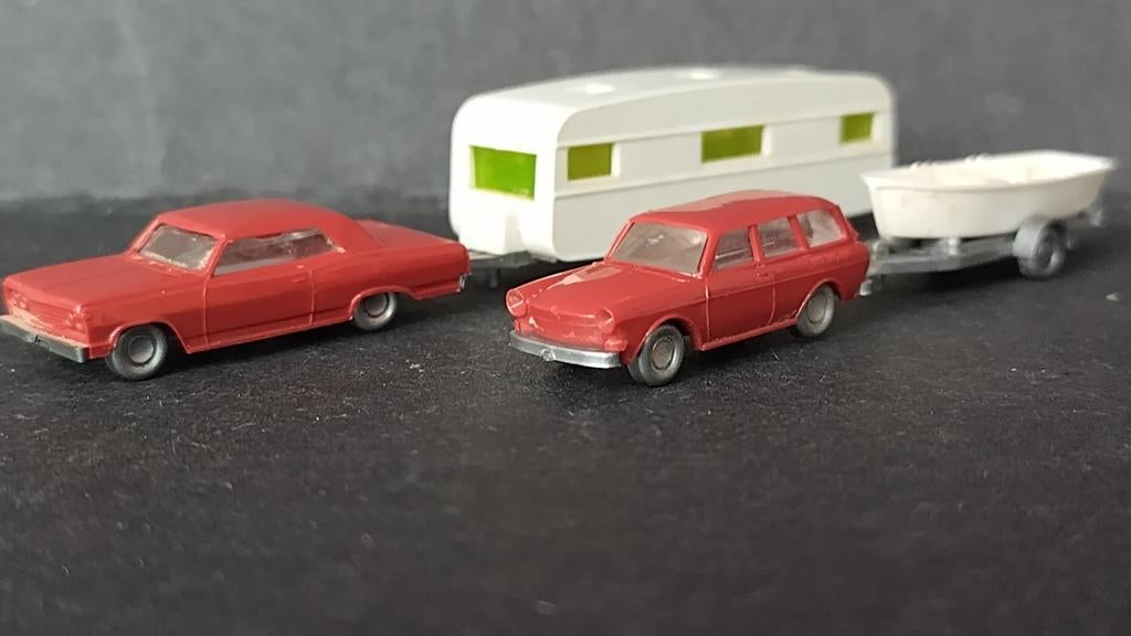 Ford 22m en Vw 411 met boot en Caravan 1:160 Wiking Pol, Auto, Nieuw, Wiking@wiking.de, Unter den Eichen 8 Berlin Germany