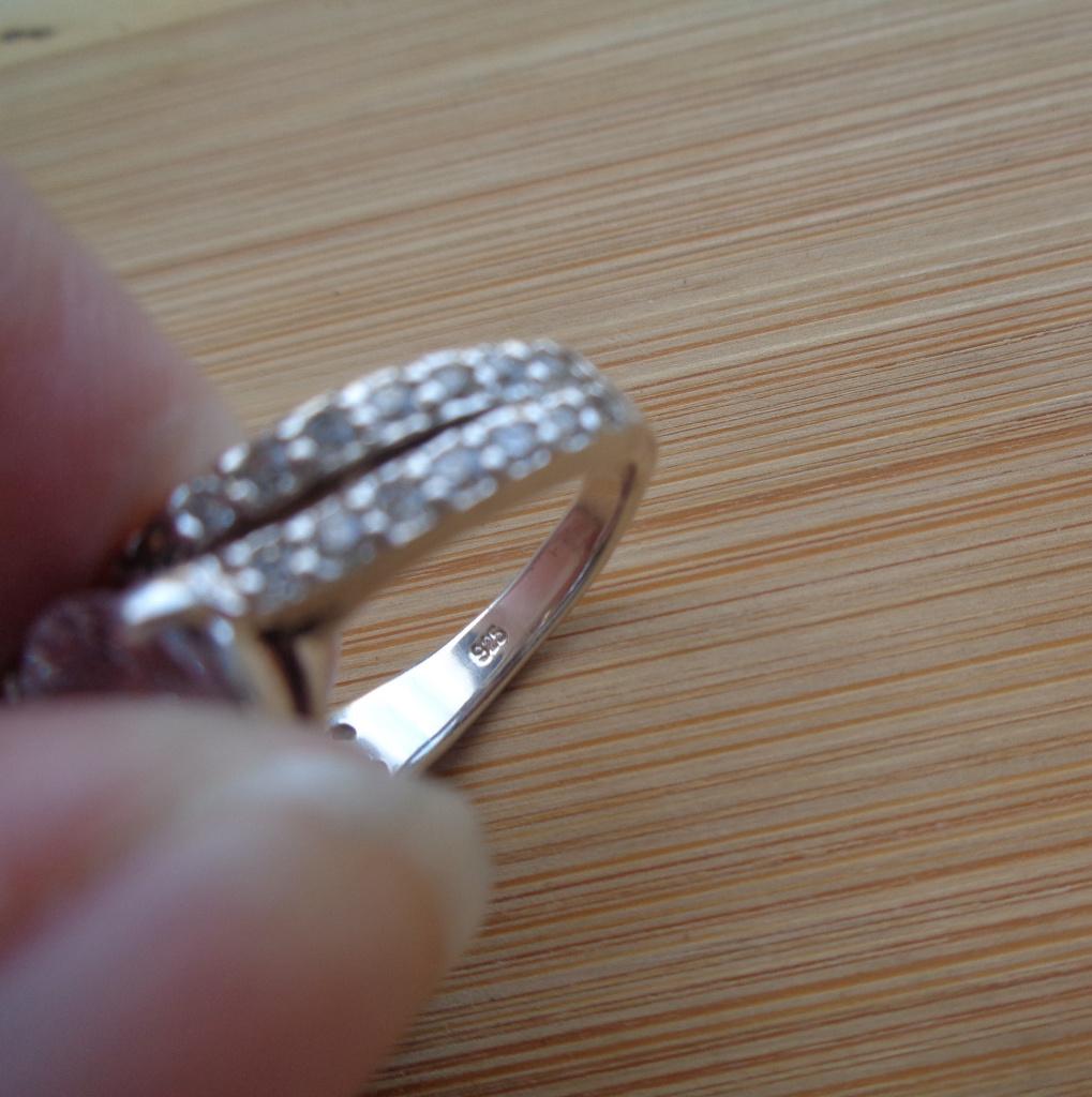 zilveren luxe ring met schitterende stenen [846], Verzenden, Dame, Zilver, Zilver