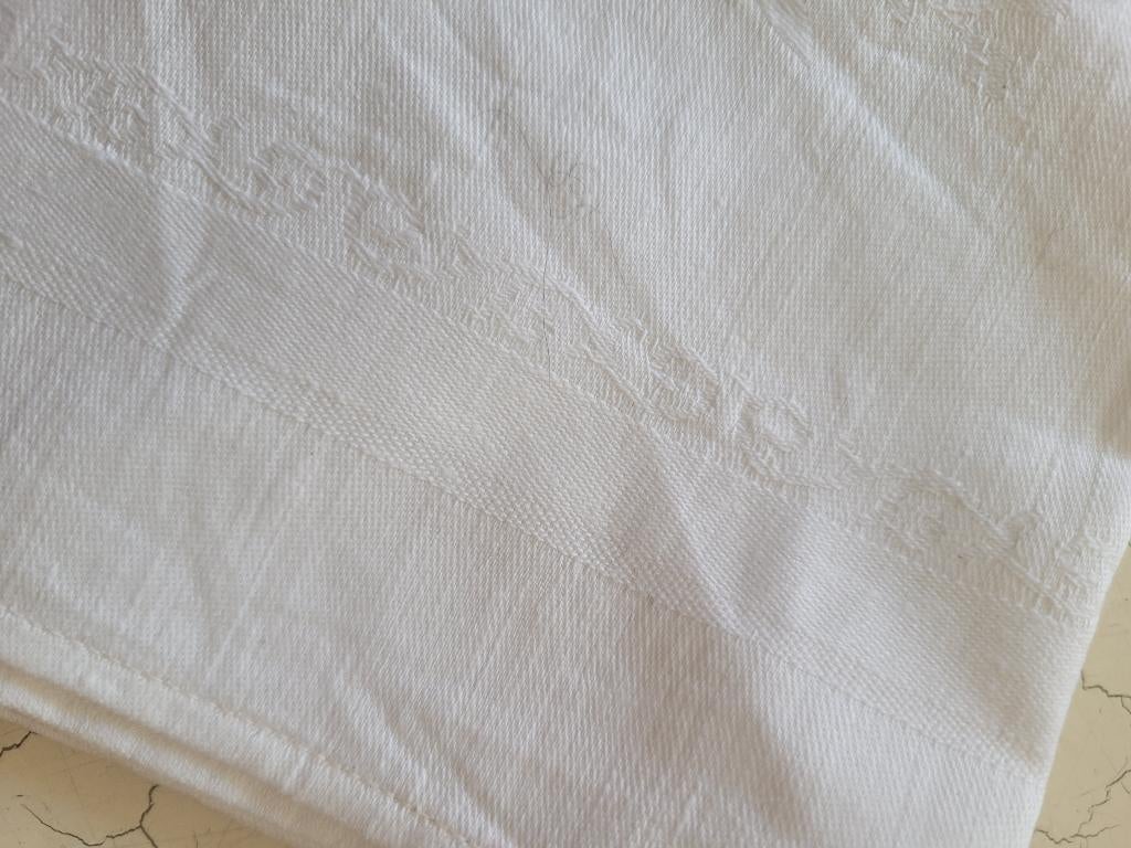 Vintage heren zakdoek met monogram, Ophalen of Verzenden