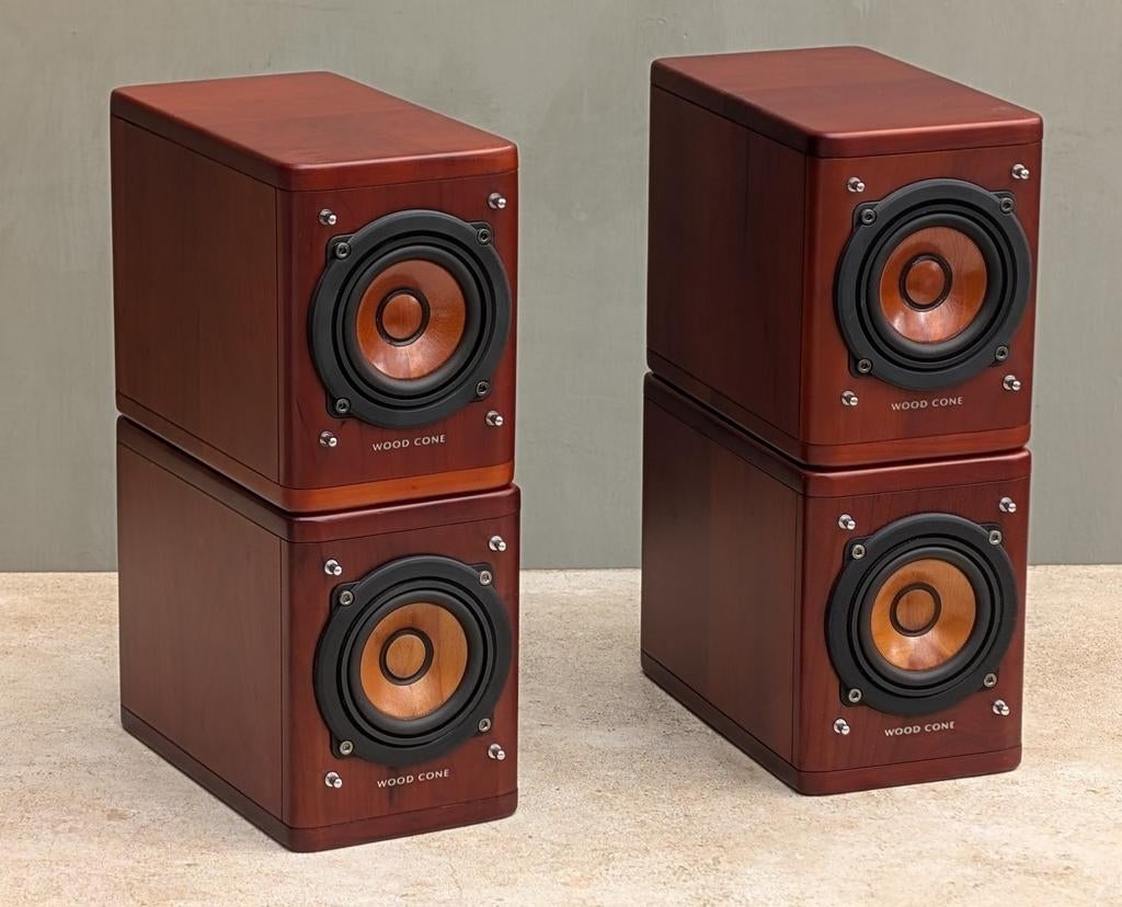 Dubbel set Woodcone's JVC i.z.g.st., Audio, Tv en Foto, Luidsprekers, Front, Rear of Stereo speakers, 60 tot 120 watt, Overige merken