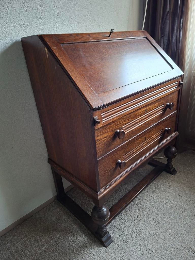 Antieke eiken secretaire, Ophalen, Gebruikt