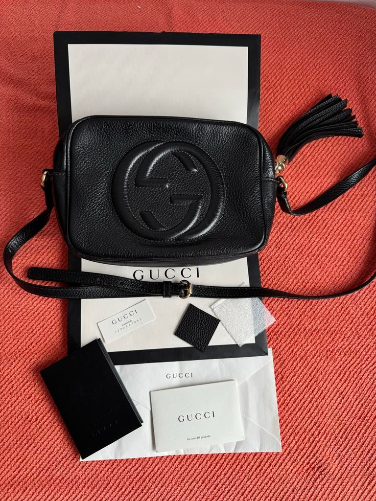 Gucci Soho Disco Tas Zwart, Ophalen, Gebruikt, Zwart, Schoudertasje