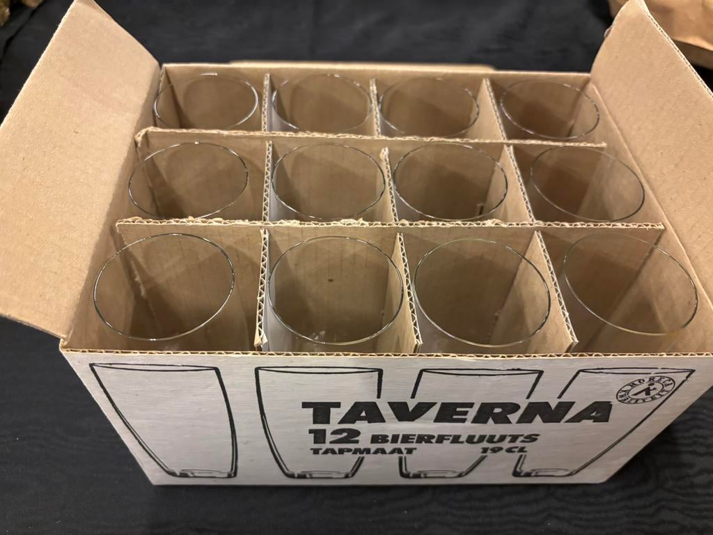 Taverne bierfluitjes / bier fluitjes 12 stuks, Ophalen of Verzenden, Zo goed als nieuw, Overige typen