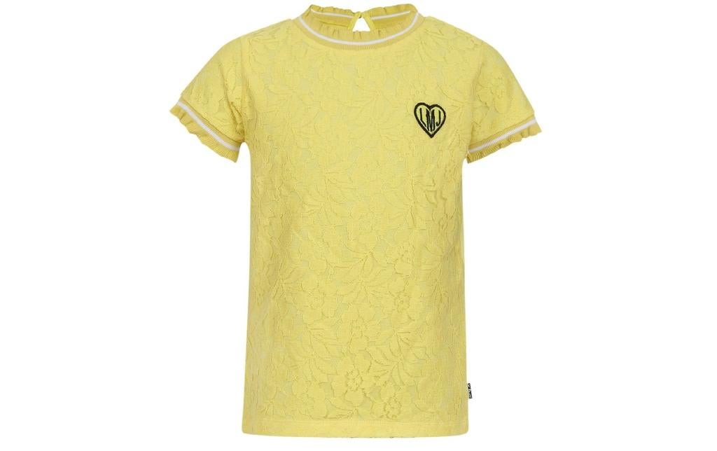 NIEUW Little Miss Juliette Kanten Top Geel Kant Topje, 134, Kinderen en Baby's, Kinderkleding | Maat 134, Nieuw, Meisje, Shirt of Longsleeve