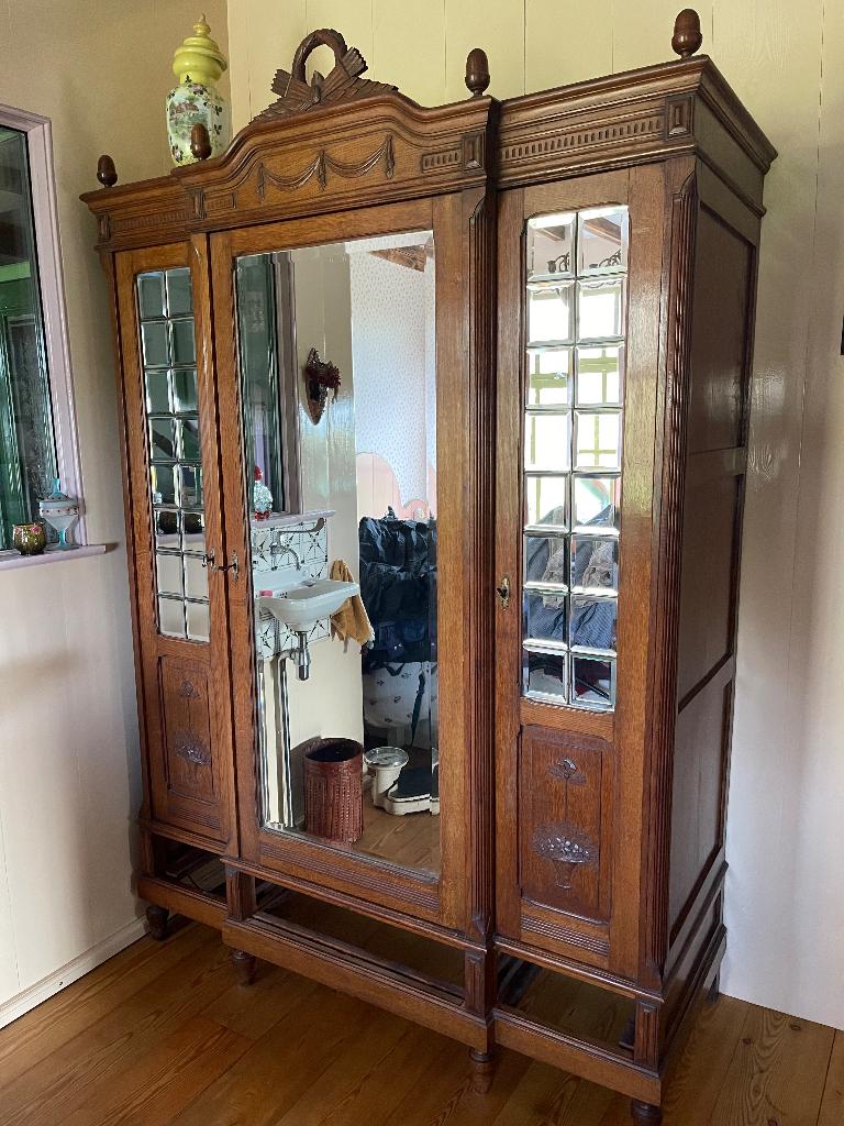 Spiegel hangkast, Huis en Inrichting, Ophalen, Gebruikt, 200 cm of meer, 150 tot 200 cm