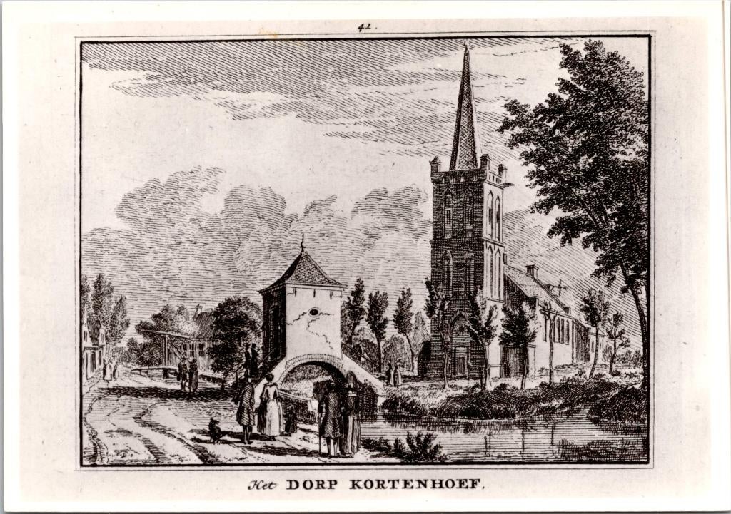 Kortenhoef - Het Dorp in 1749, Verzamelen, Ansichtkaarten | Nederland, Verzenden, Voor 1920, Ongelopen, Noord-Holland