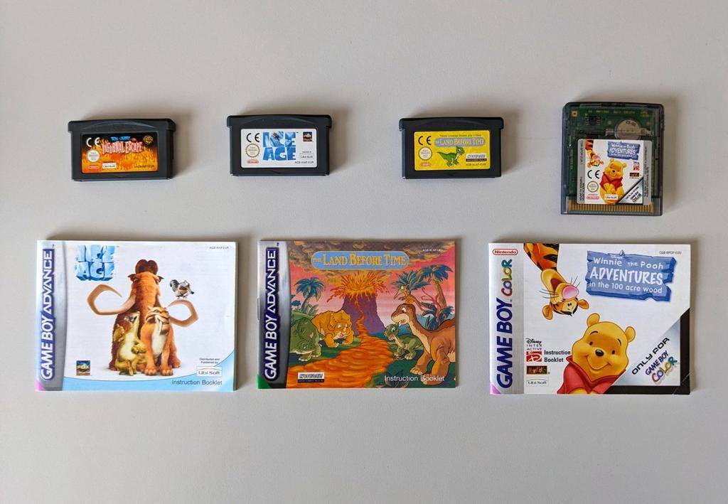Ice Age, Land Before Time, Tom and Jerry, Winnie the Pooh, Spelcomputers en Games, Avontuur en Actie, Gebruikt, 1 speler, Ophalen of Verzenden