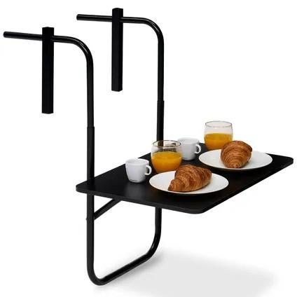 Brixy Balkontafeltje Zwart Opklapbaar (nieuw), Ophalen