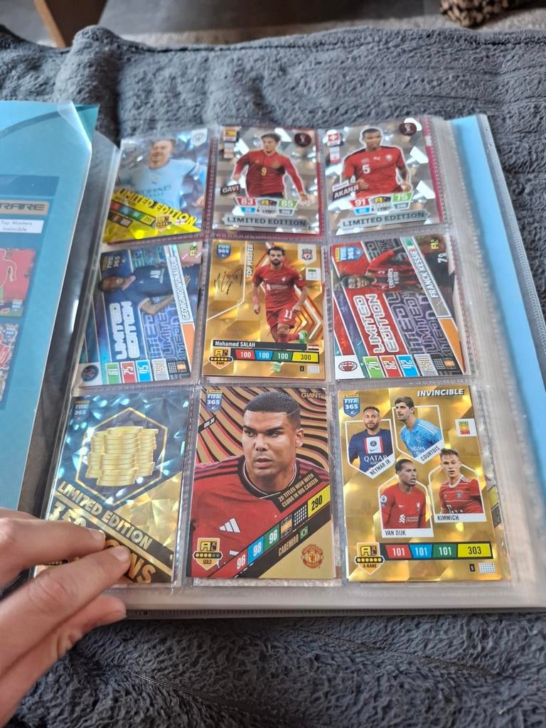 FIFA Panini Boek + 115 Kaarten (8 LE + 1 GIANT), Ophalen of Verzenden, Zo goed als nieuw, Overige sporten, Spelerskaart