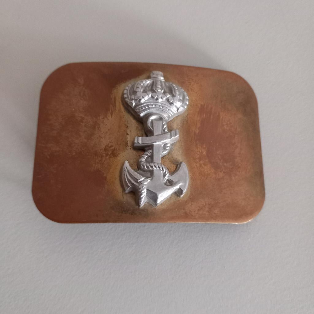 Koppelgesp Korps Mariniers, Verzenden, Marine, Nederland, Embleem of Badge