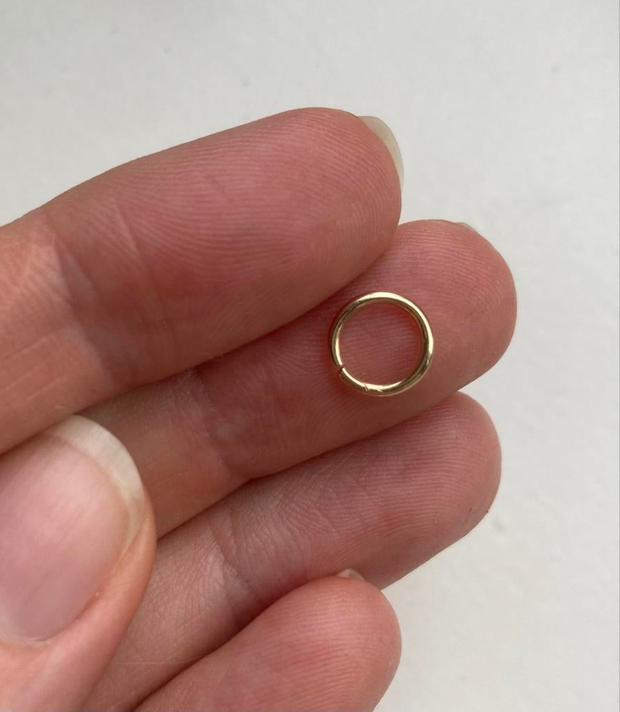 14 Karaat Gouden piercing (8 mm), Sieraden, Tassen en Uiterlijk, Piercings, Zo goed als nieuw, Overige typen, Goud, Ophalen