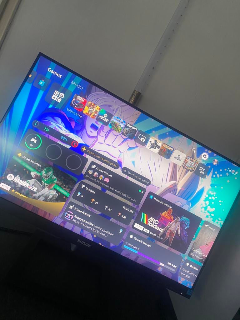 Philips 24 inch 144Hz gaming monitor - zo goed als nieuw, Ophalen, VA, Full HD, 1 tot 2 ms