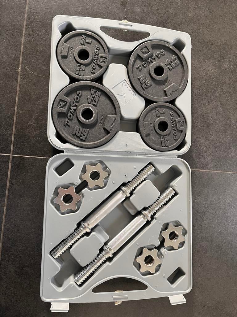 2x 10kg dumbell set. Nieuw in koffer, Ophalen, Nieuw, Dumbbell