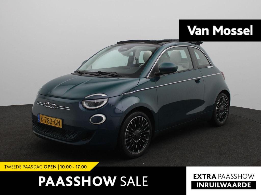 Fiat 500 C La Prima 42 kWh | Apple Carplay | Navigatie | Cam, 12 maanden, Parkeersensor, Gebruikt, 4 stoelen
