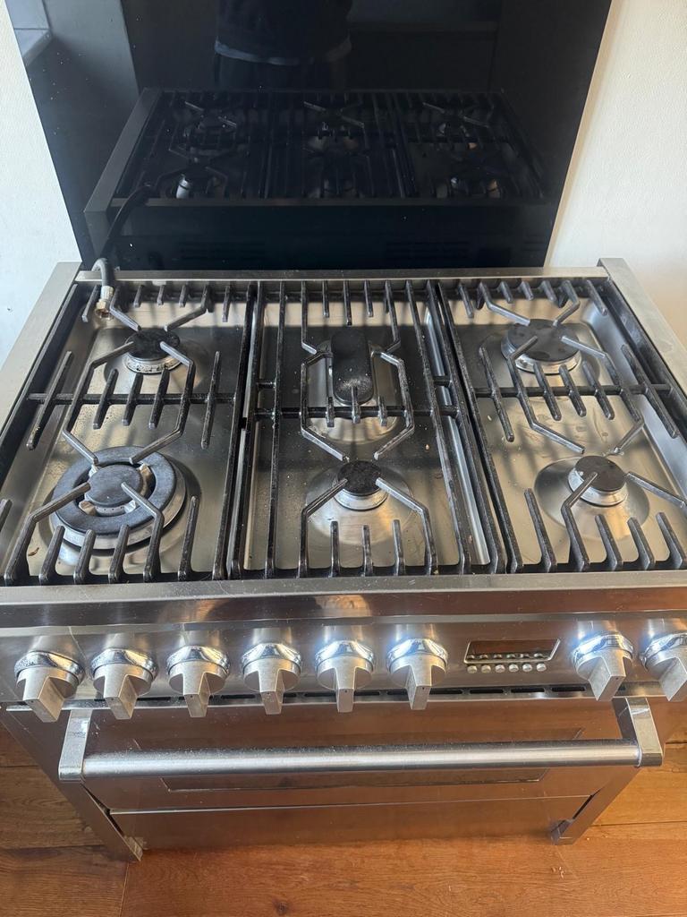 Gasfornuis 6 pits met grote oven, Ophalen, Gebruikt, 60 cm of meer, Gas