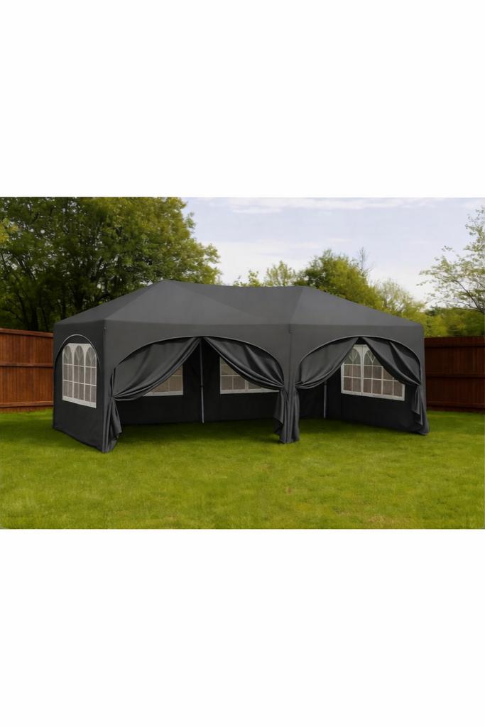 Easy up partytent grijs 6x3, Ophalen of Verzenden, Nieuw, Minder dan 5 meter, Partytent