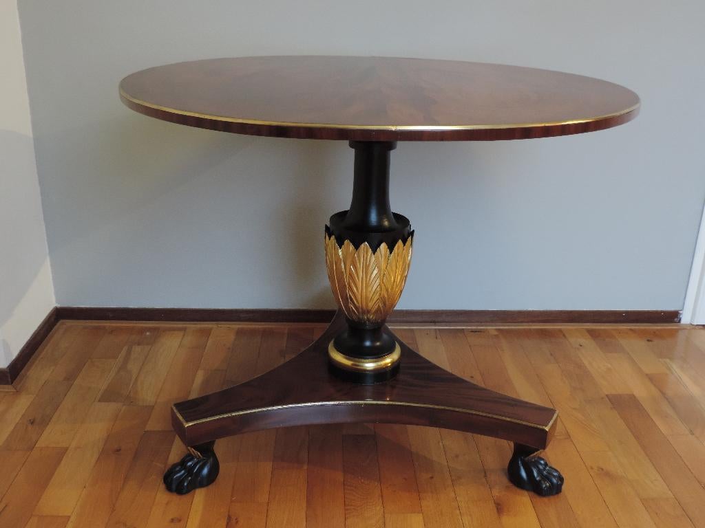 Cuba mahonie Empire Holland Queridon, zilvertafel, tafel, Antiek en Kunst, Ophalen