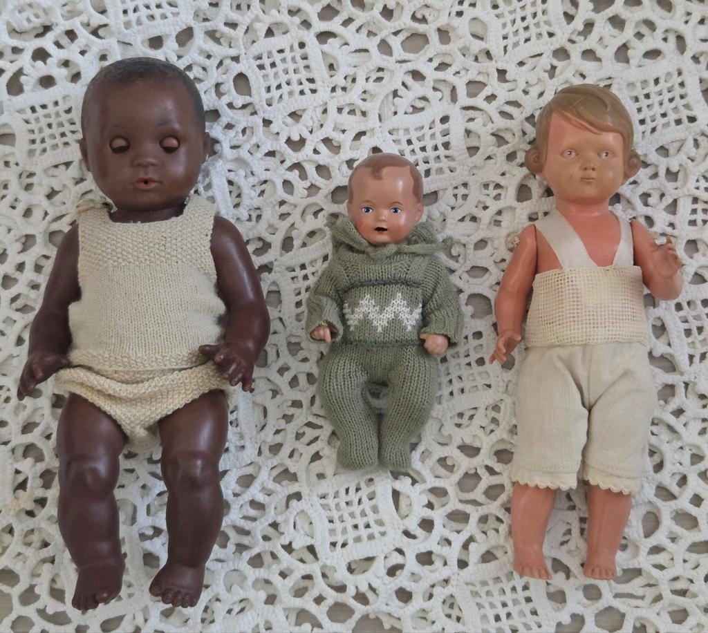 Oude poppen, Schilpad, Schildkröt popjes, pop, Ophalen of Verzenden