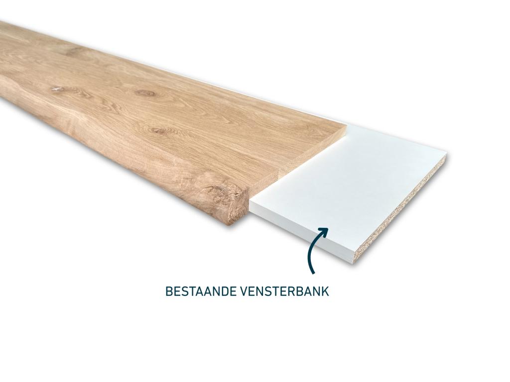 Overzet Vensterbank Massief Eiken - BOOM - 29 en 40 cm diep, Niet ingevuld, Vensterbanken, Nieuw, Ophalen of Verzenden