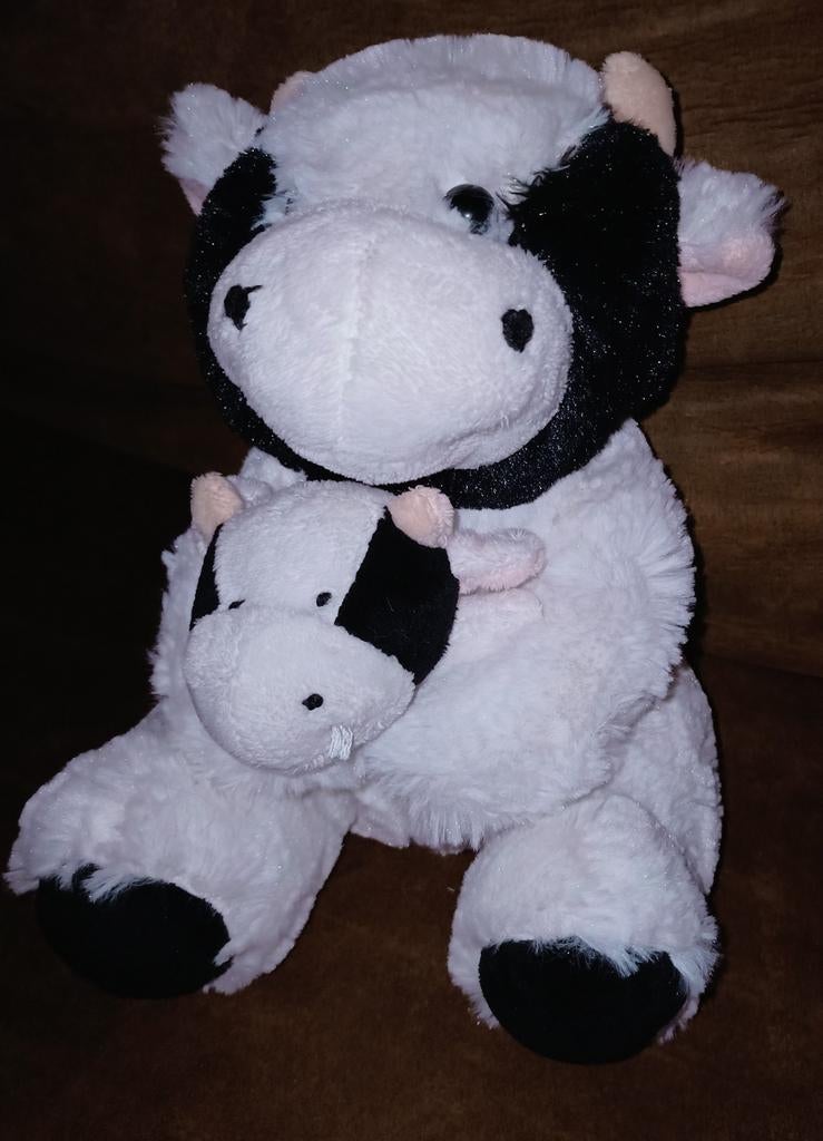 Nicotoy simba koe knuffel met baby., Ophalen of Verzenden, Zo goed als nieuw, Koe