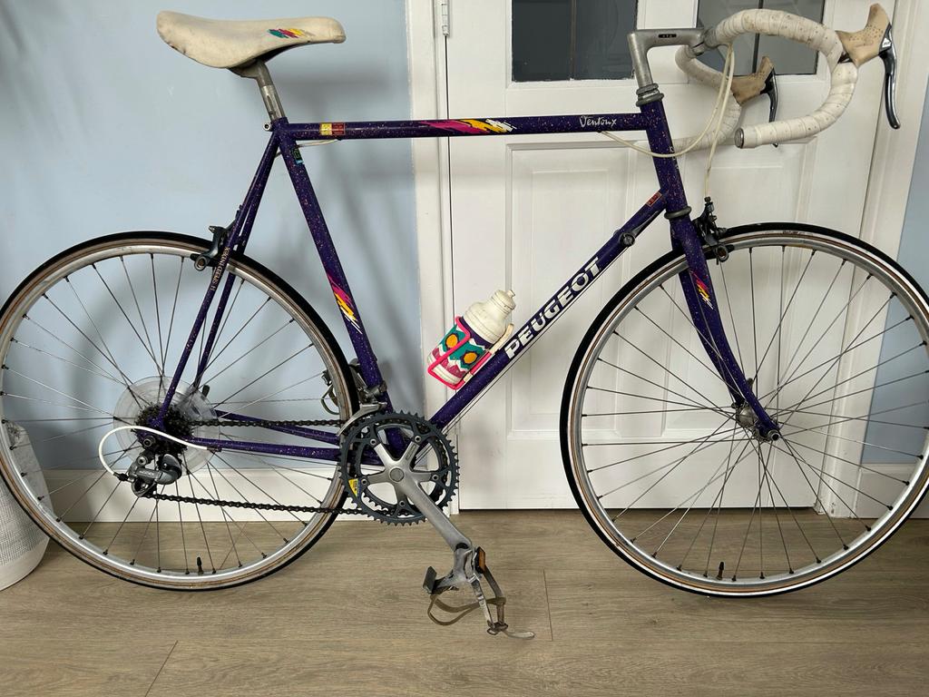 Vintage Peugeot Ventoux racefiets - Maat 60, Fietsen en Brommers, 28 inch, Gebruikt, Heren, 57 tot 61 cm
