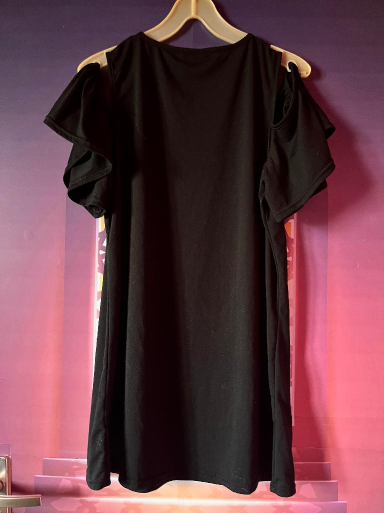 off shoulder mini jurkje met wijde mouwen maat 46 nu 15,99€, Kleding | Dames, Noidea, Zwart, Maat 46/48 (XL) of groter, Ophalen of Verzenden